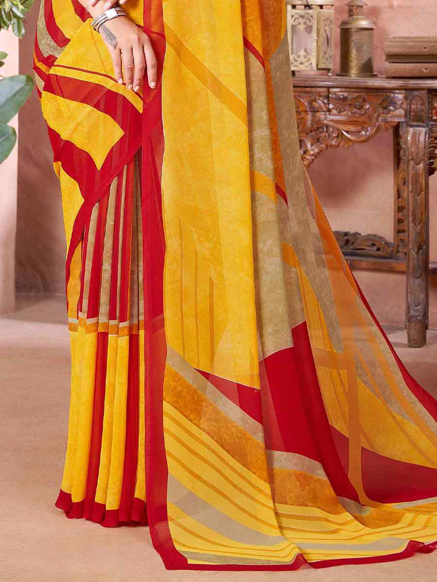 Multi Cotton Printed Festival Casual Contemporary Saree