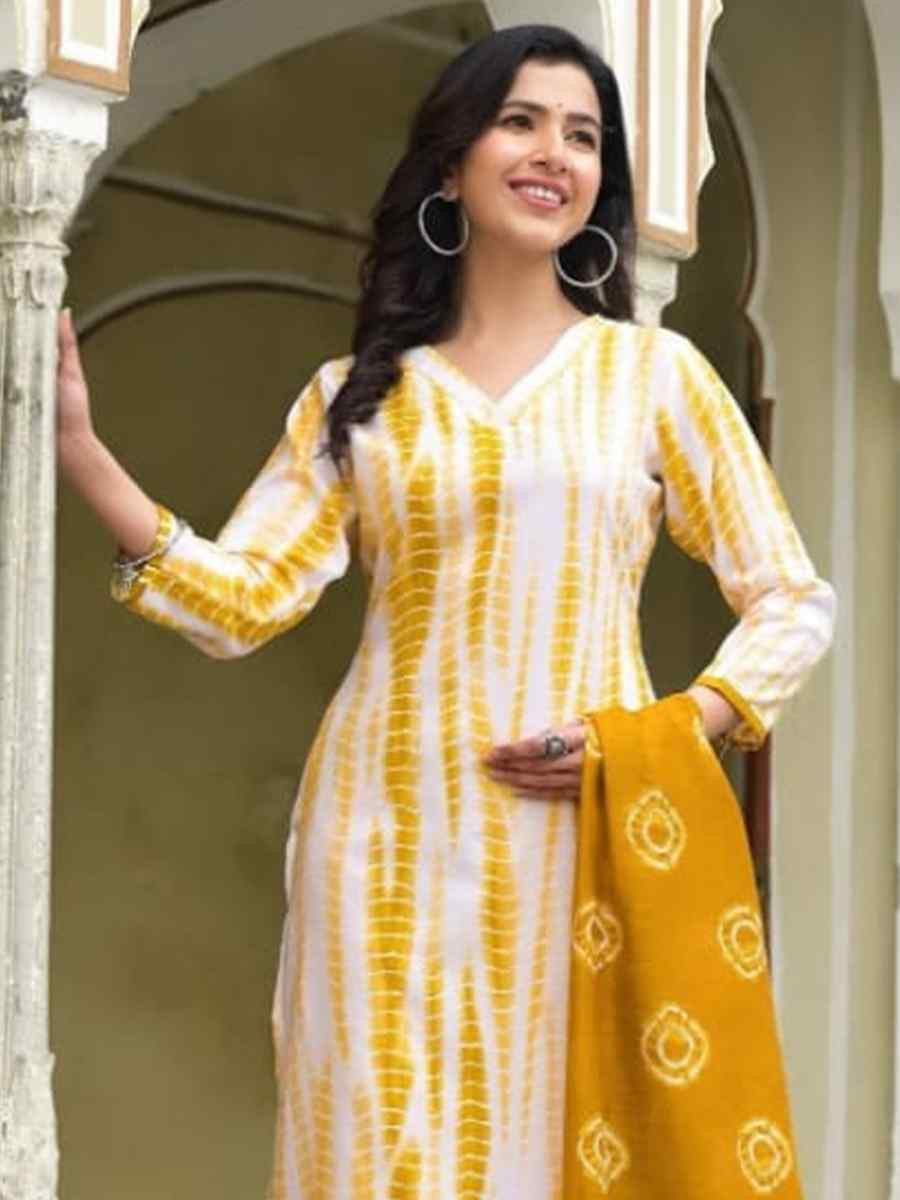 Multi Cotton Printed Festival Casual Ready Pant Salwar Kameez