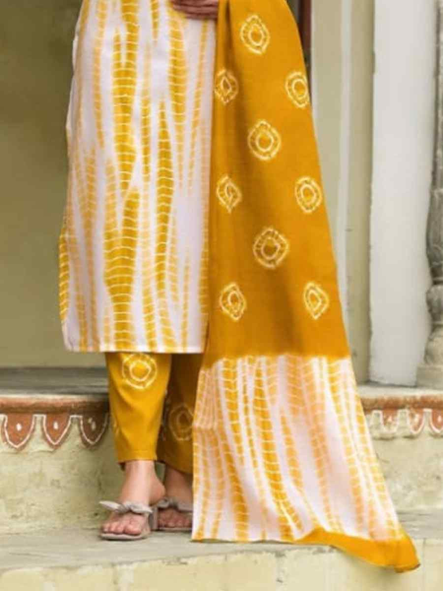 Multi Cotton Printed Festival Casual Ready Pant Salwar Kameez