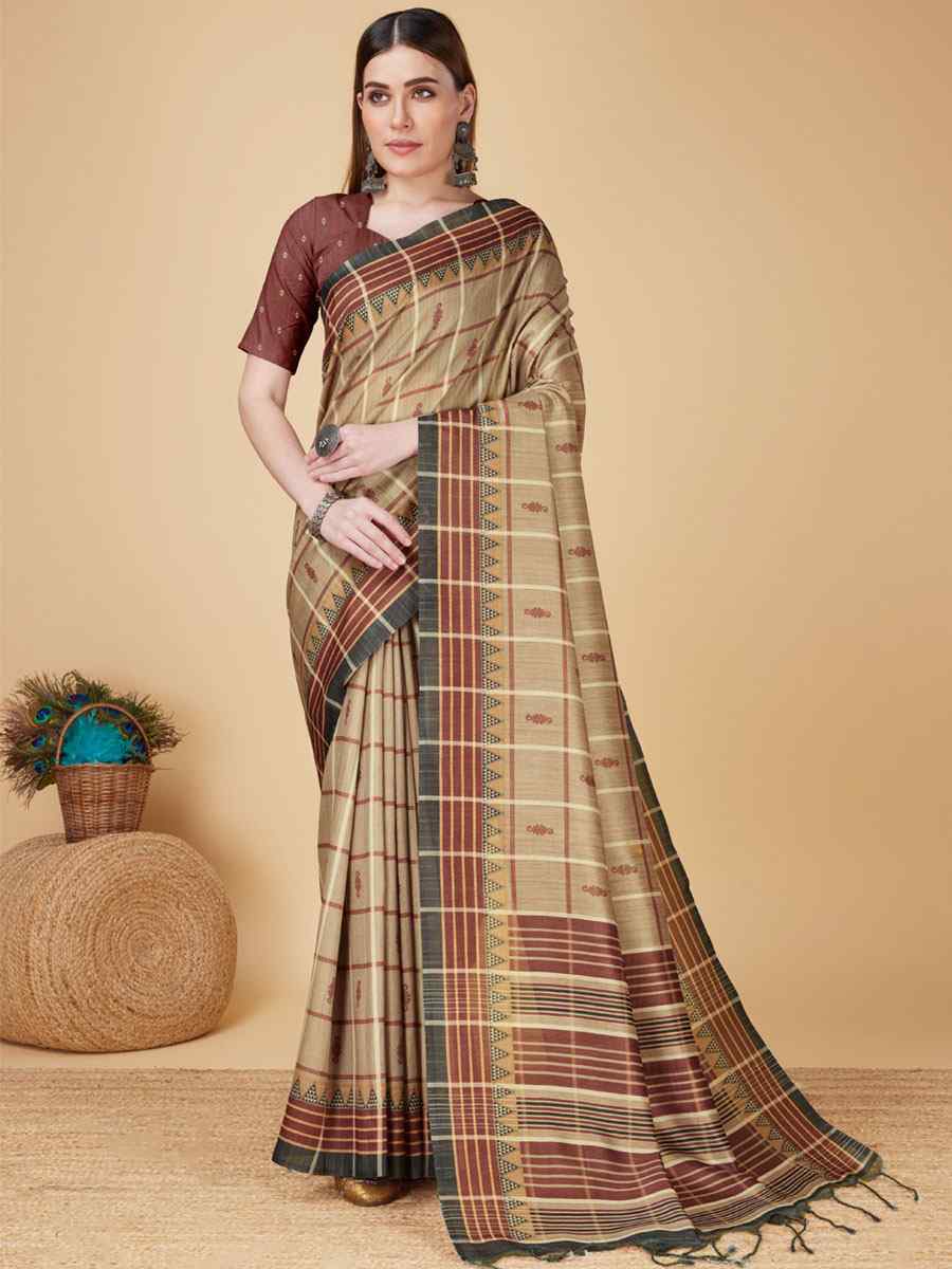 Multi Cotton Silk Printed Casual Festival Contemporary Saree