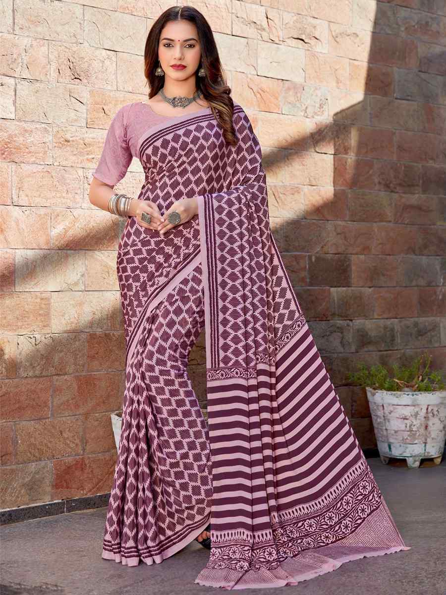 Multi Crepe Printed Casual Festival Contemporary Saree