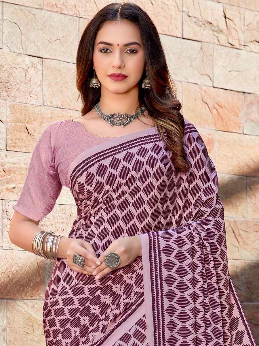 Multi Crepe Printed Casual Festival Contemporary Saree