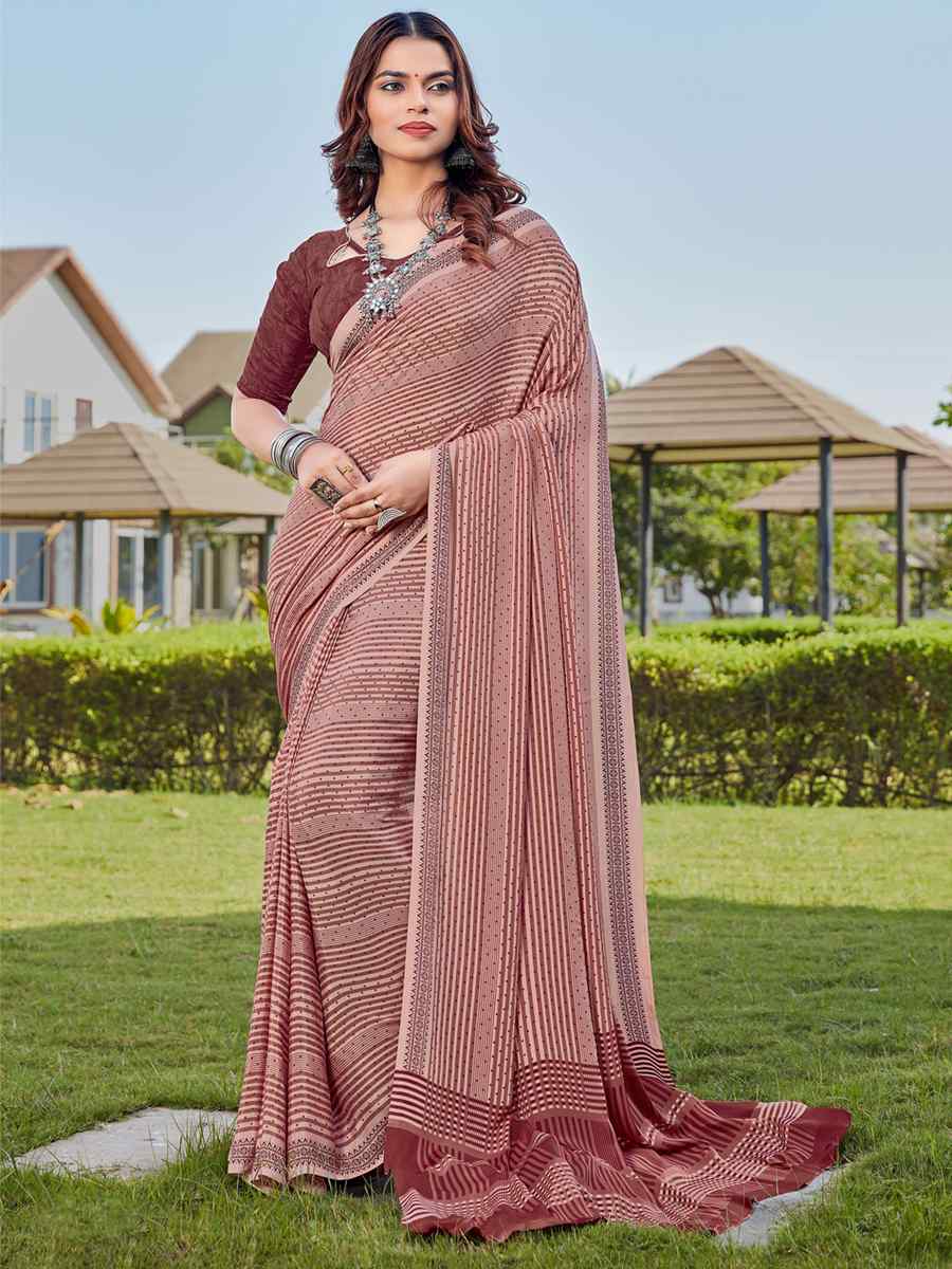 Multi Crepe Printed Casual Festival Contemporary Saree