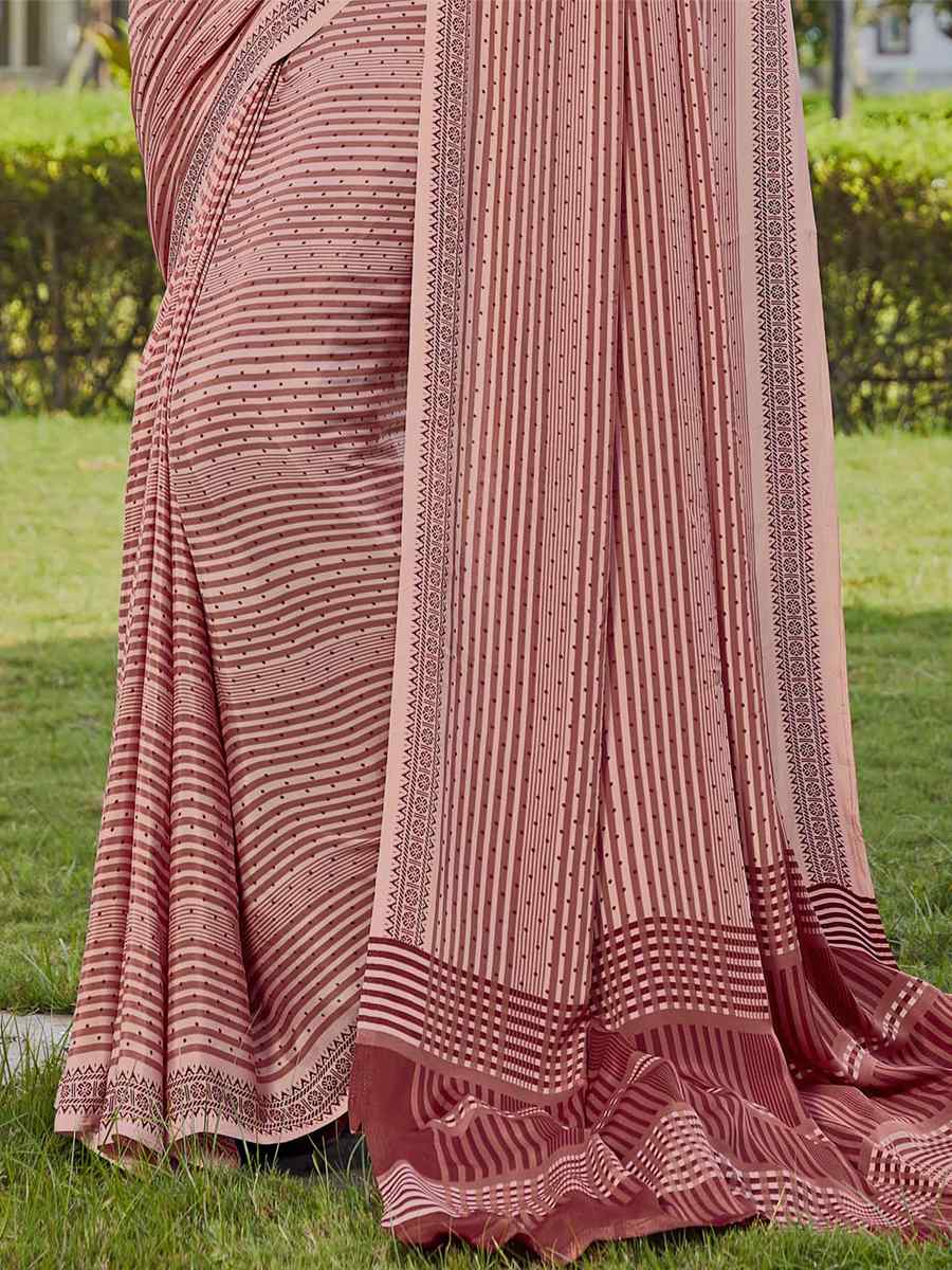 Multi Crepe Printed Casual Festival Contemporary Saree