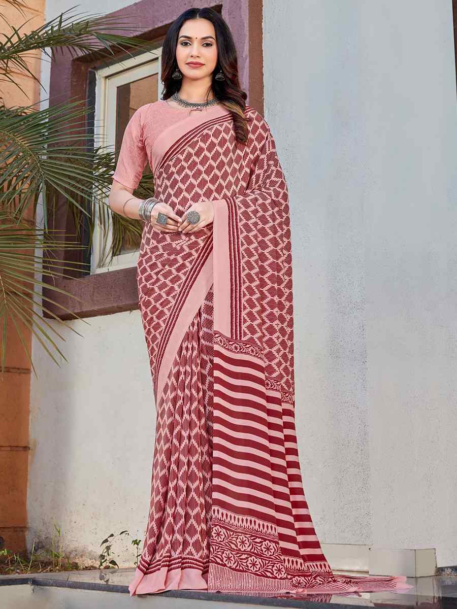 Multi Crepe Printed Casual Festival Contemporary Saree