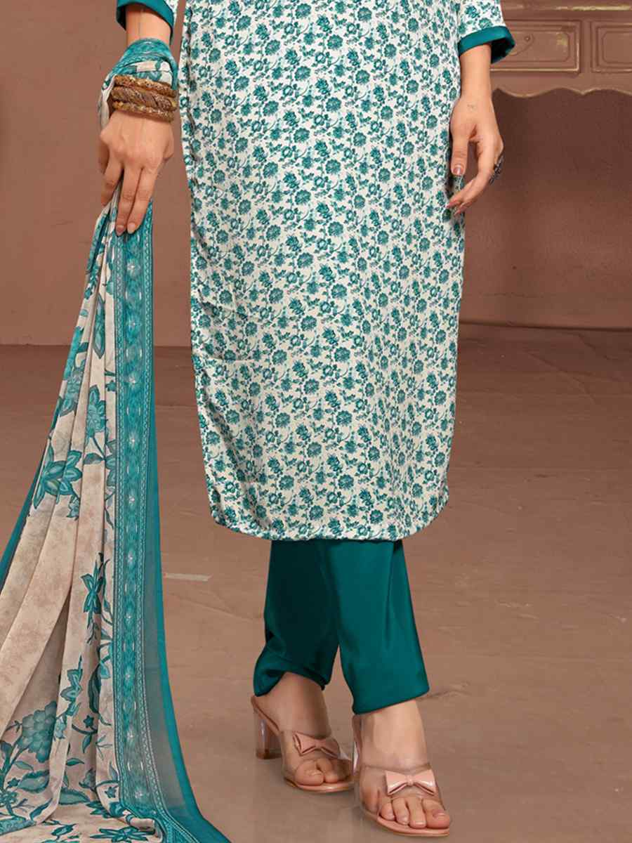 Multi Crepe Printed Casual Festival Pant Salwar Kameez