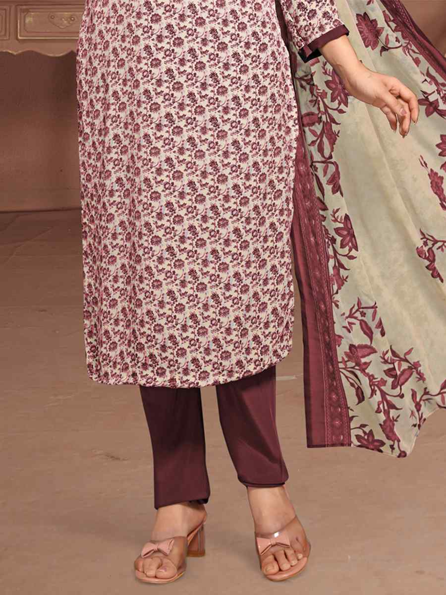 Multi Crepe Printed Casual Festival Pant Salwar Kameez