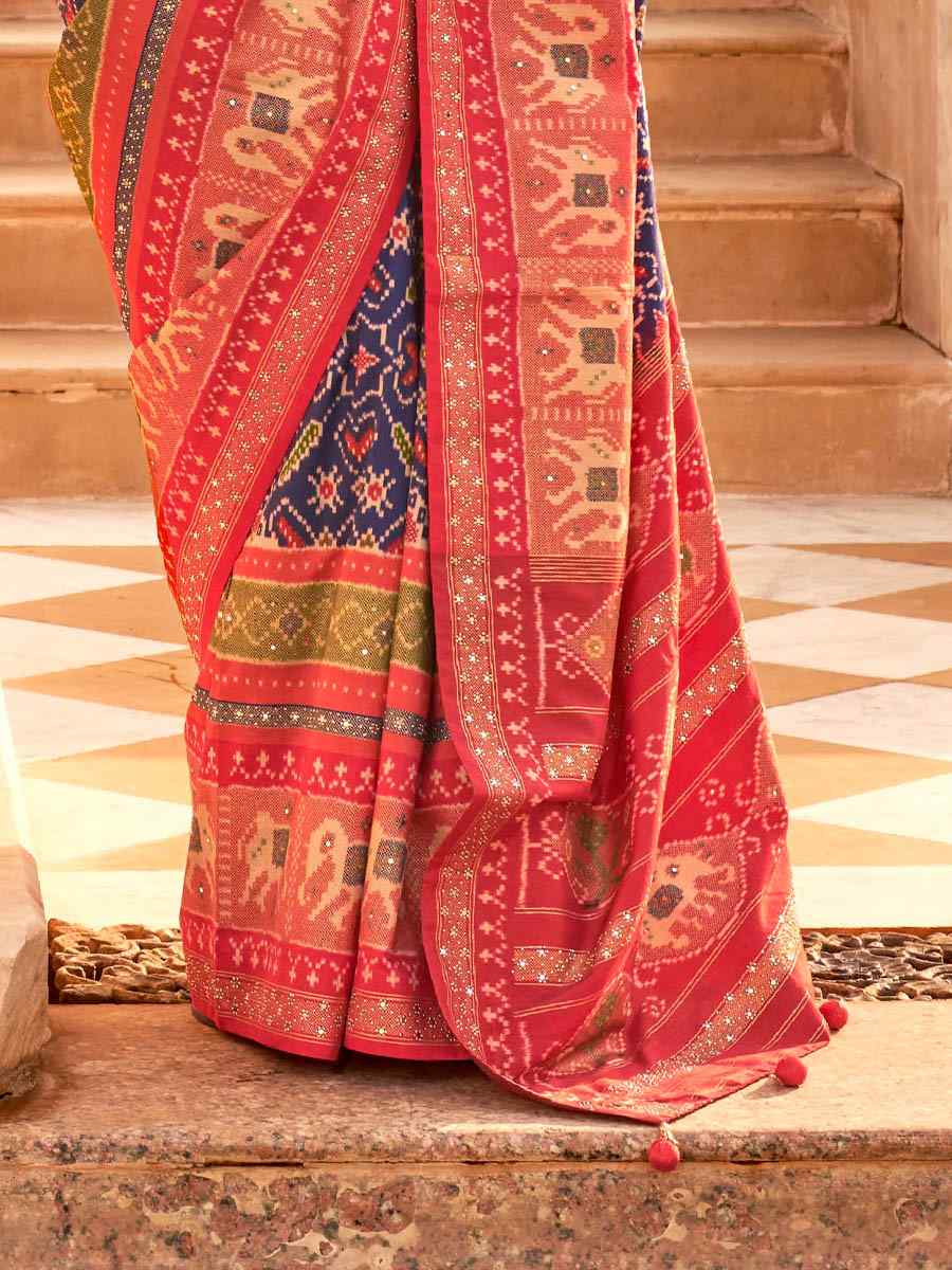 Multi Fancy Silk Printed Wedding Festival Contemporary Saree