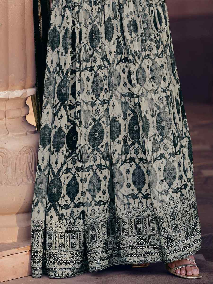 Multi Georgette Embroidered Festival Wedding Ready Anarkali Salwar Kameez