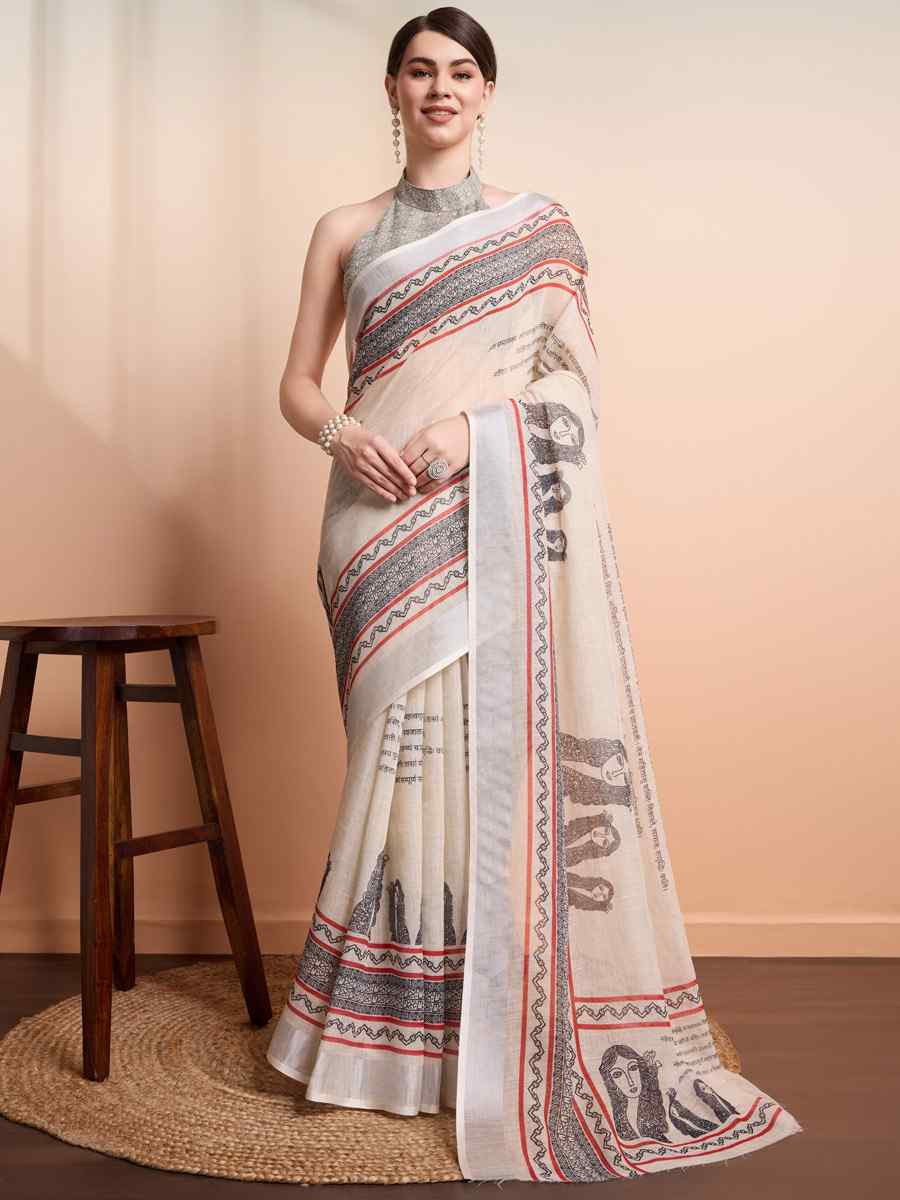 Multi Georgette Handwoven Festival Wedding Heavy Border Saree