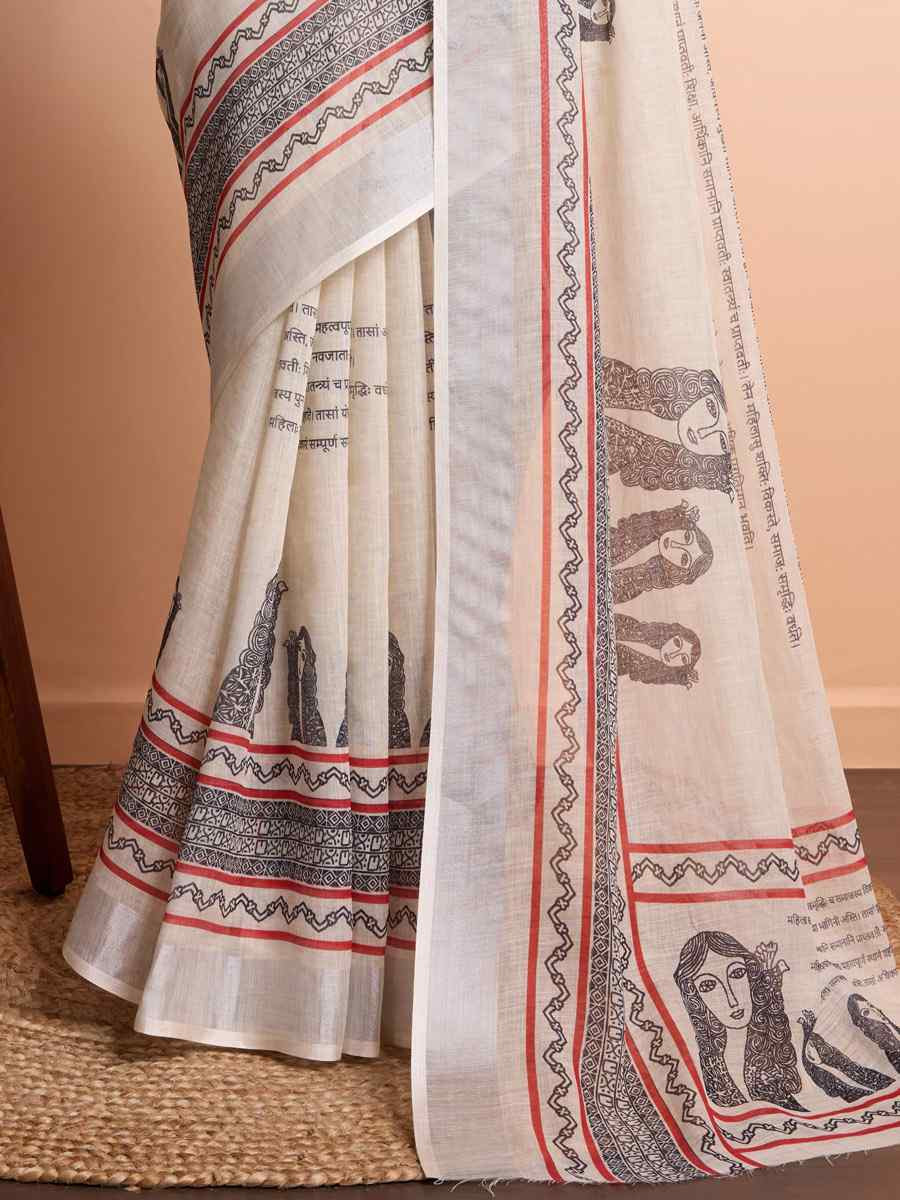 Multi Georgette Handwoven Festival Wedding Heavy Border Saree