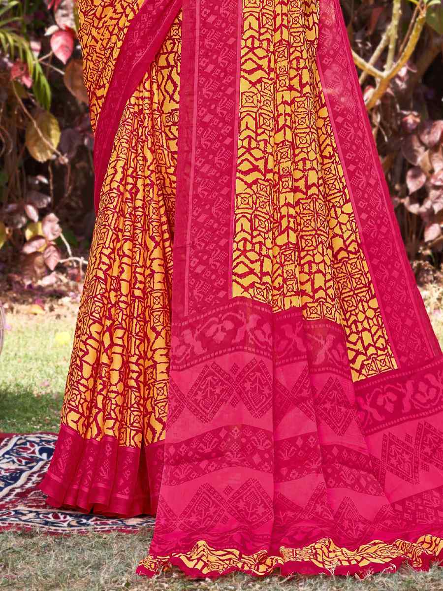 Multi Georgette Printed Casual Festival Contemporary Saree