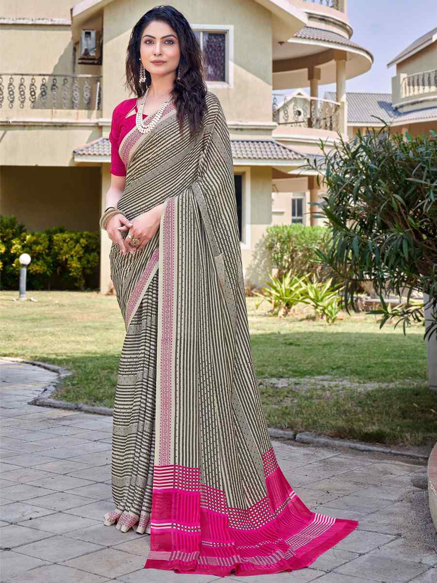 Multi Georgette Printed Casual Festival Contemporary Saree