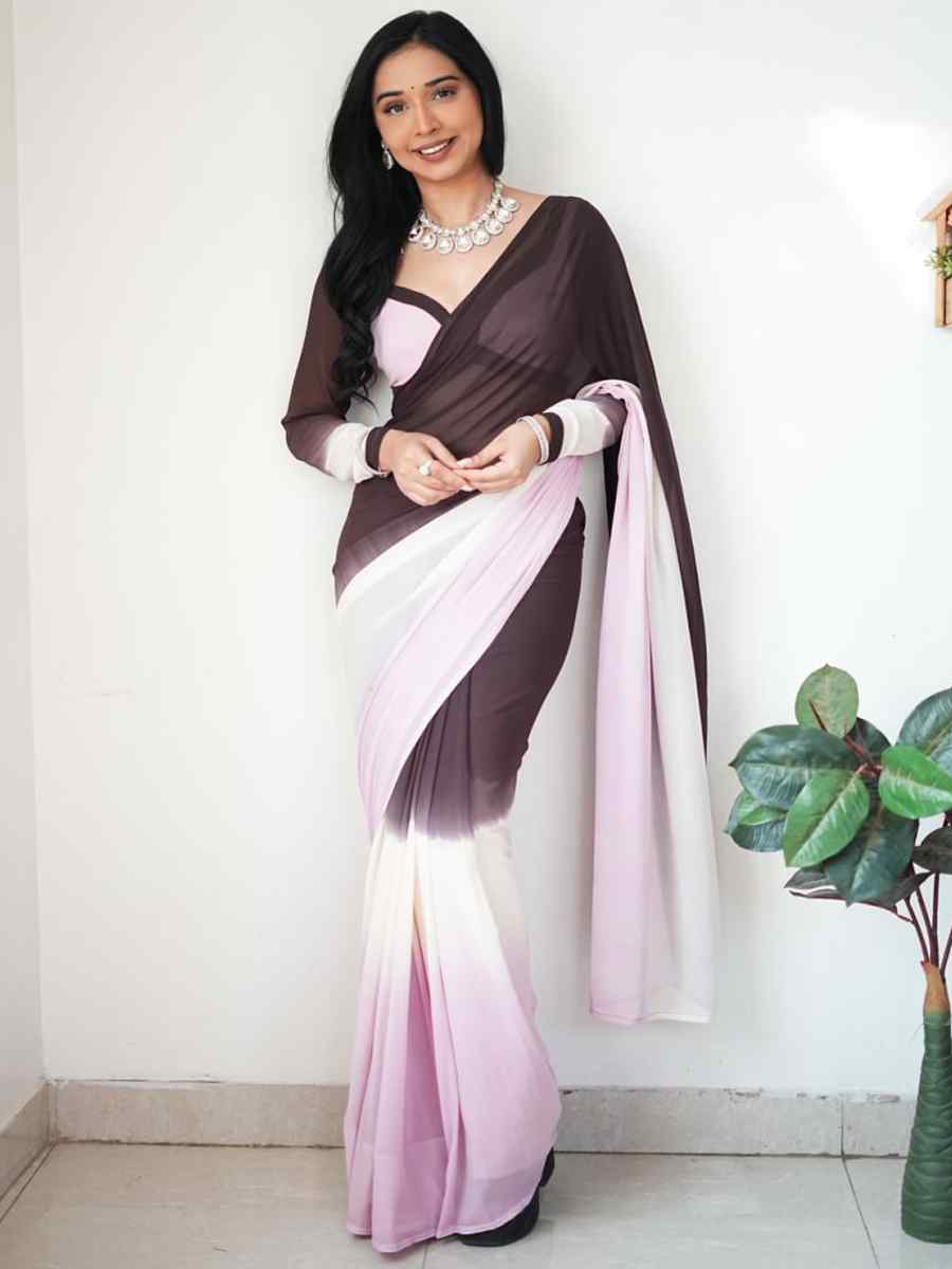 Multi Georgette Printed Festival Casual Contemporary Saree