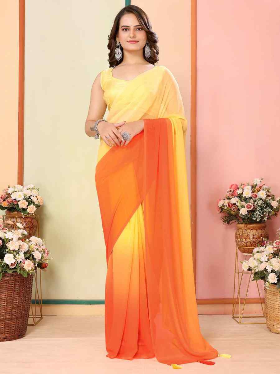 Multi Georgette Printed Festival Casual Contemporary Saree