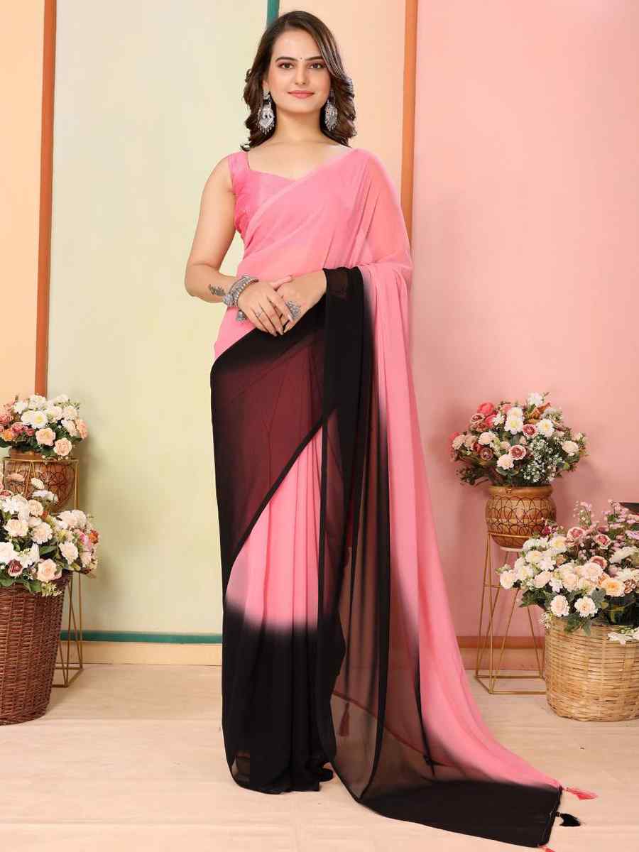 Multi Georgette Printed Festival Casual Contemporary Saree