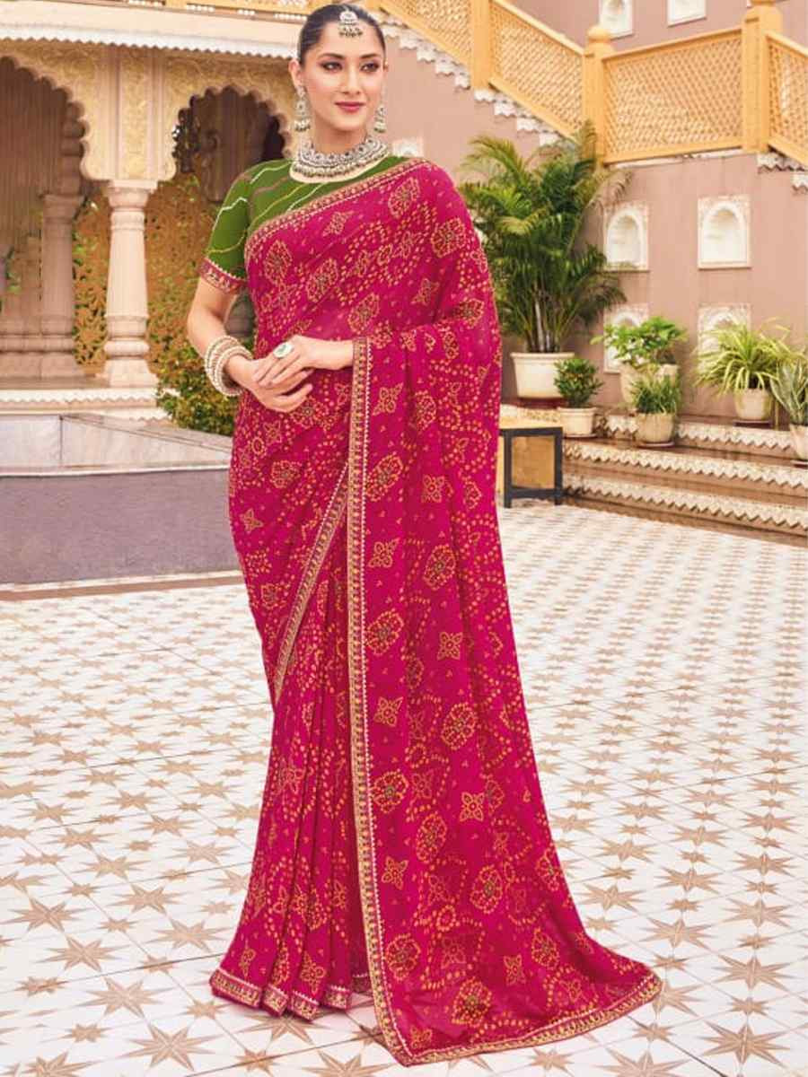 Multi Georgette Printed Festival Casual Contemporary Saree