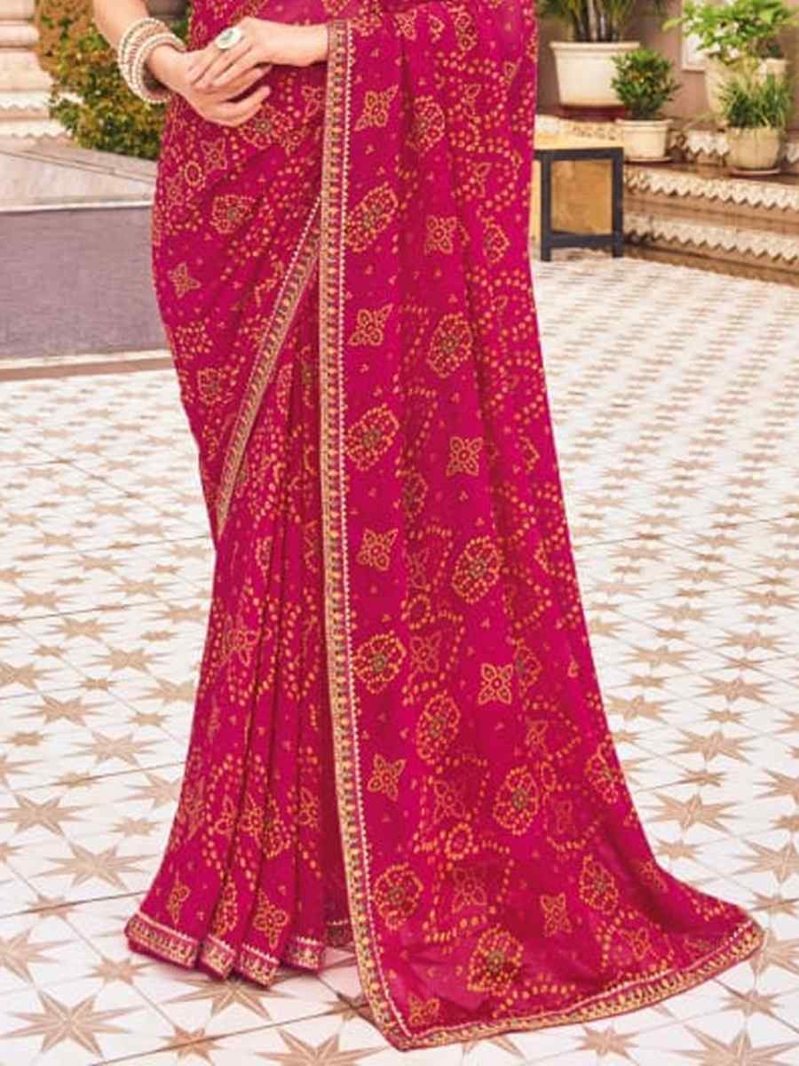 Multi Georgette Printed Festival Casual Contemporary Saree