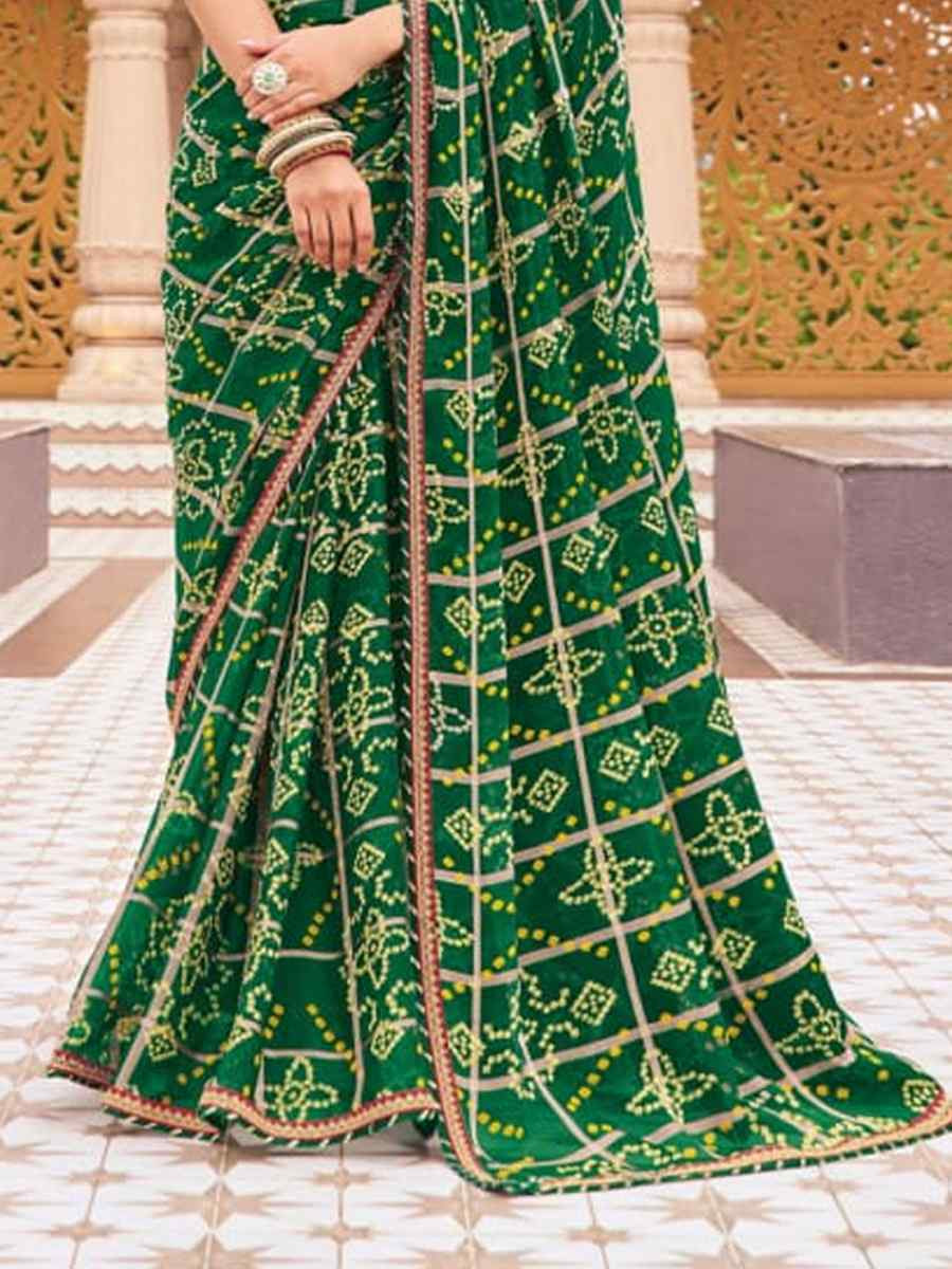 Multi Georgette Printed Festival Casual Contemporary Saree