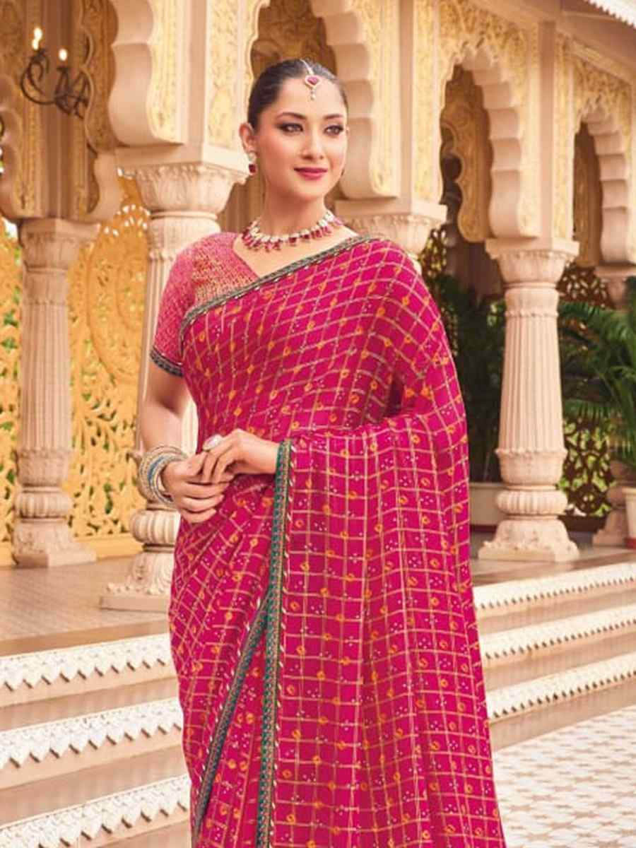 Multi Georgette Printed Festival Casual Contemporary Saree