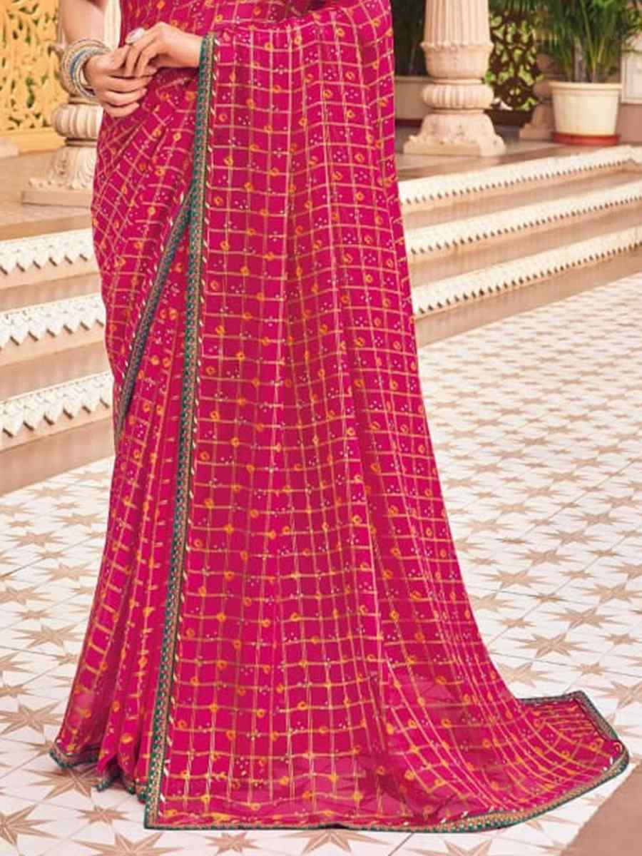 Multi Georgette Printed Festival Casual Contemporary Saree