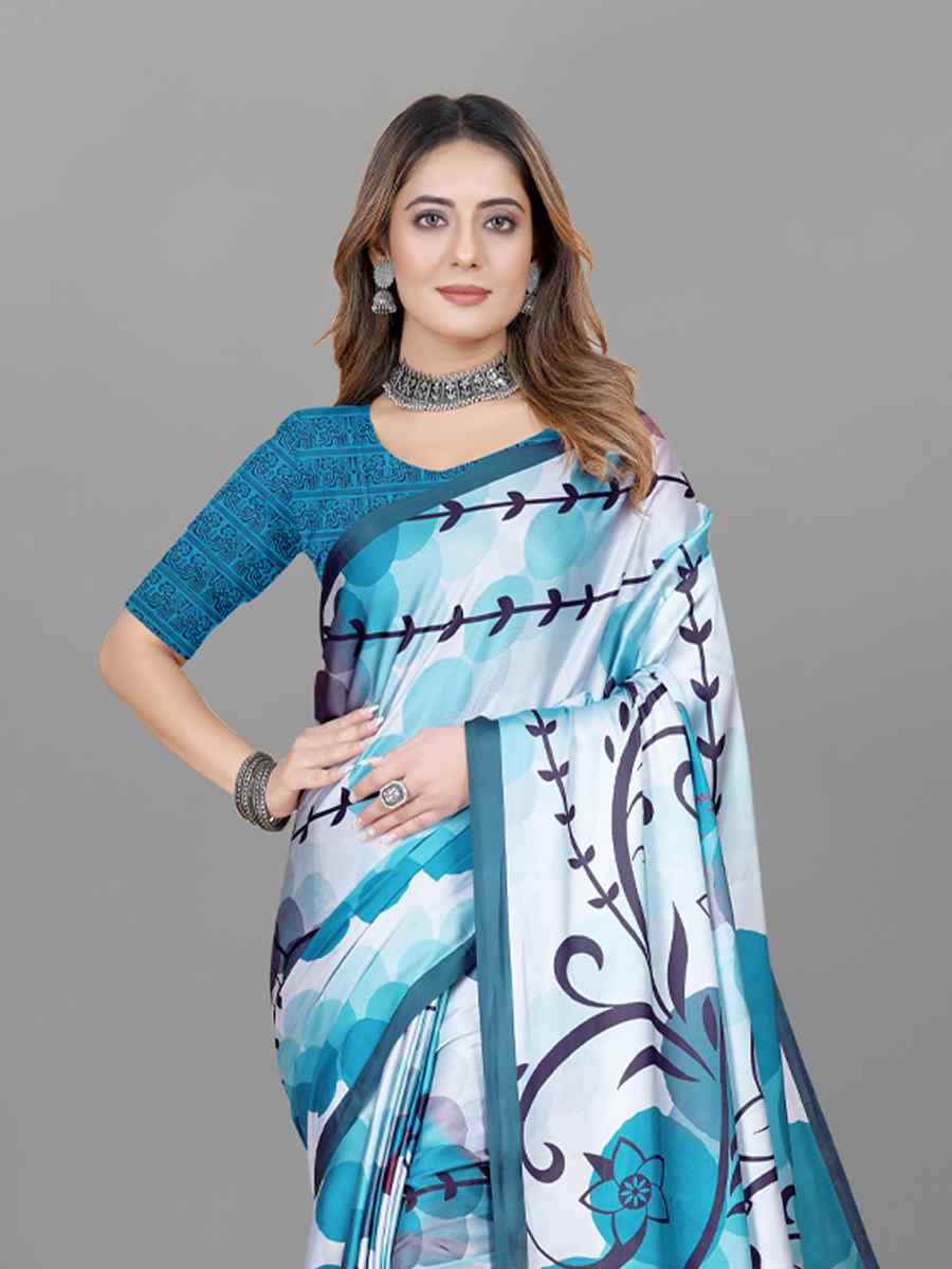 Multi Japan Crape Printed Festival Wedding Heavy Border Saree