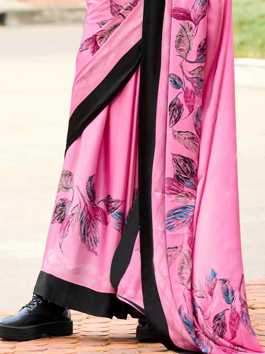 Multi Japan Satin Printed Festival Casual Contemporary Saree