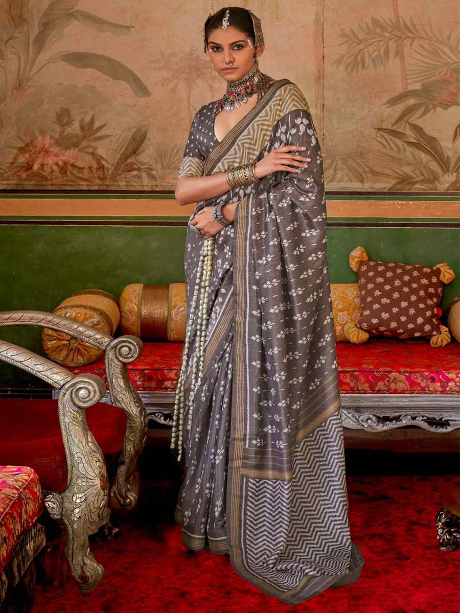 Multi Mercerized Sigma Silk Printed Festival Casual Contemporary Saree