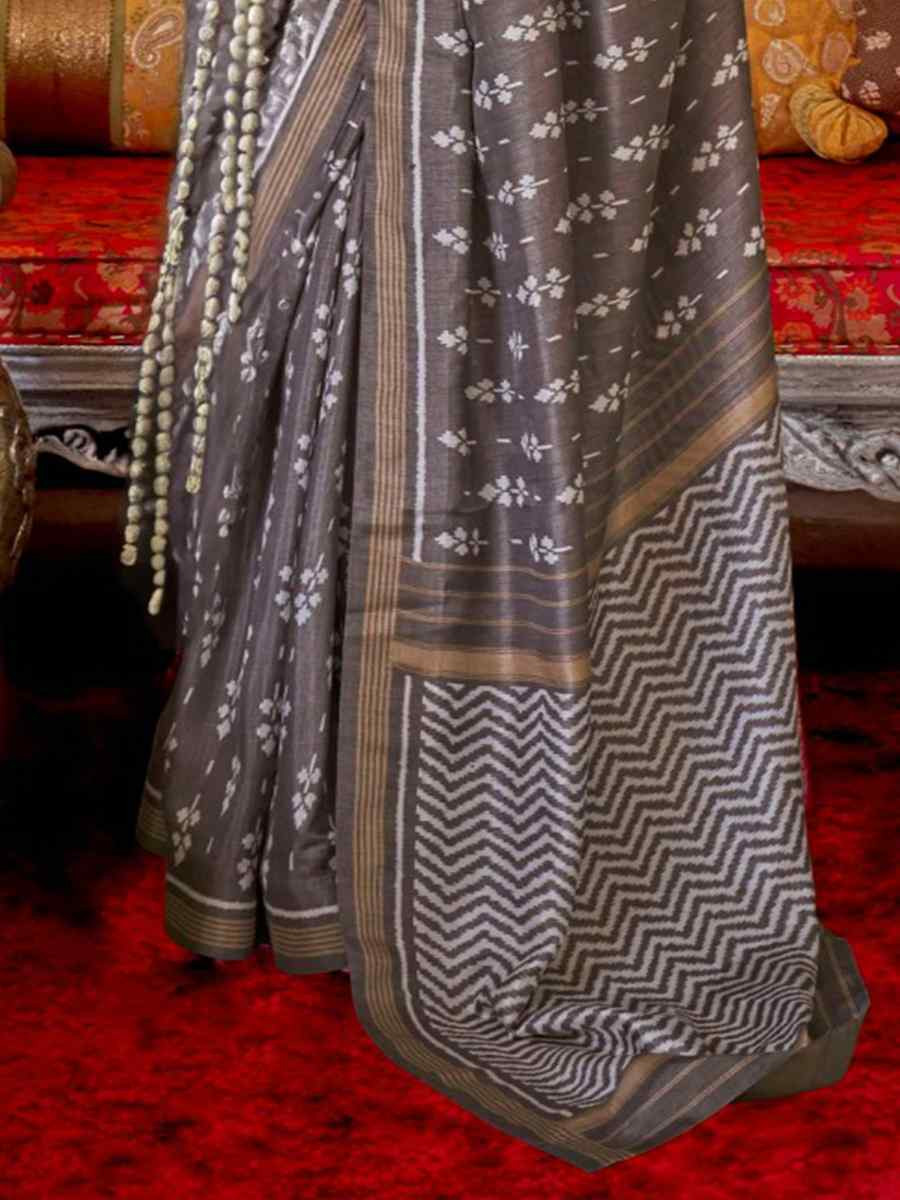 Multi Mercerized Sigma Silk Printed Festival Casual Contemporary Saree