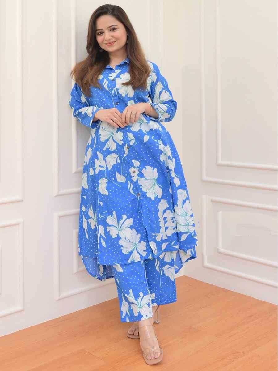 Multi Muslin Printed Festival Casual Kurti