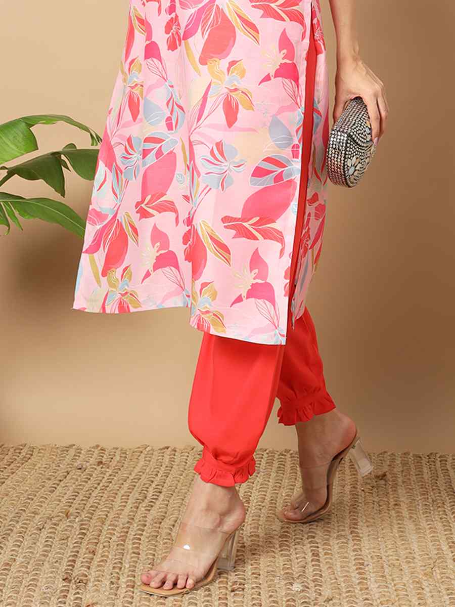 Multi Muslin Printed Festival Casual Ready Pant Salwar Kameez