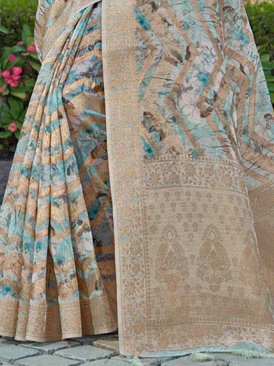 Multi Organza Handwoven Festival Wedding Heavy Border Saree