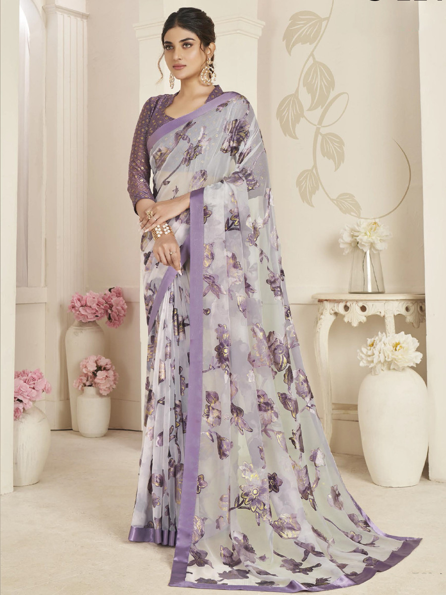 Multi Organza Printed Festival Casual Contemporary Saree