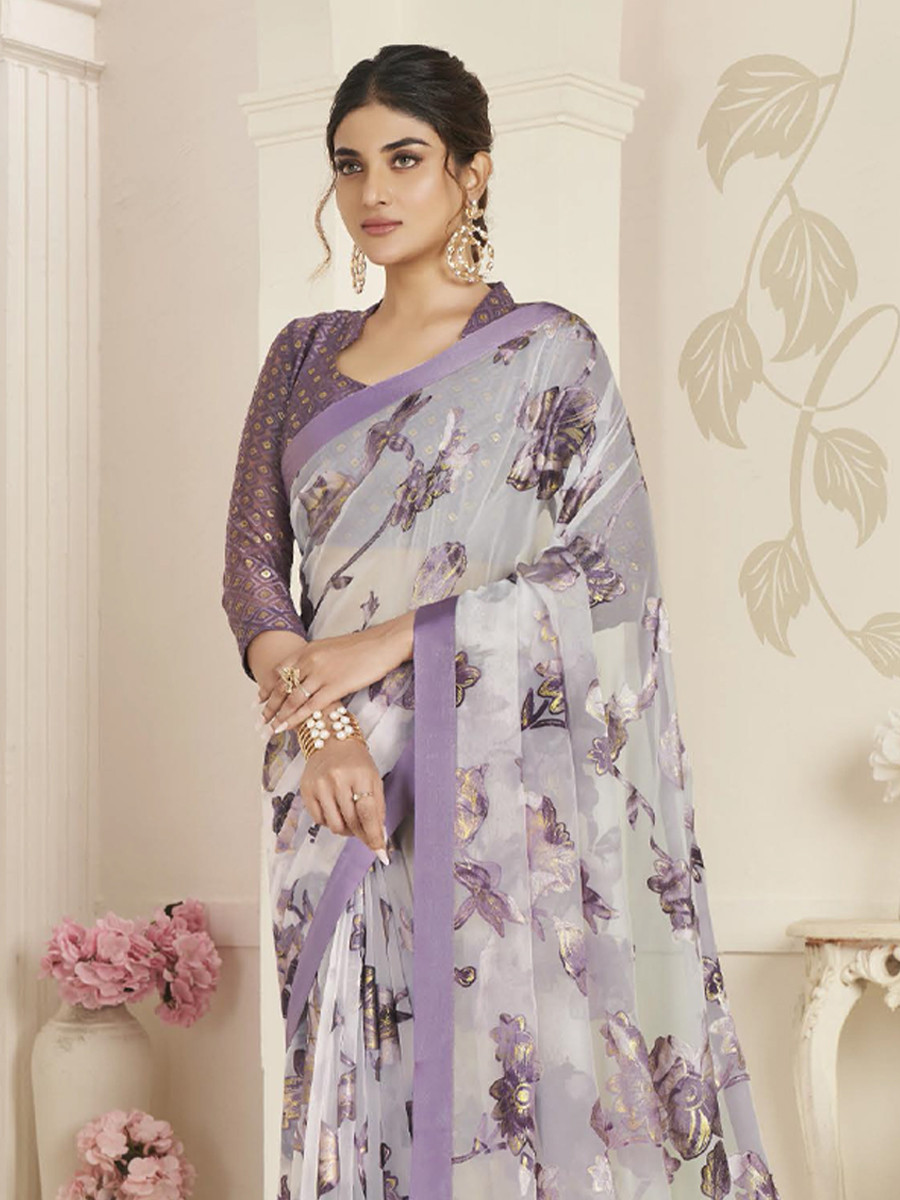 Multi Organza Printed Festival Casual Contemporary Saree