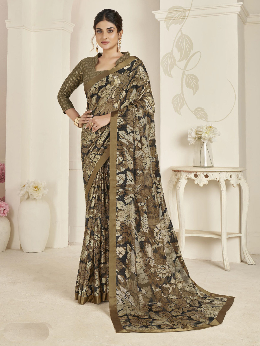 Multi Organza Printed Festival Casual Contemporary Saree