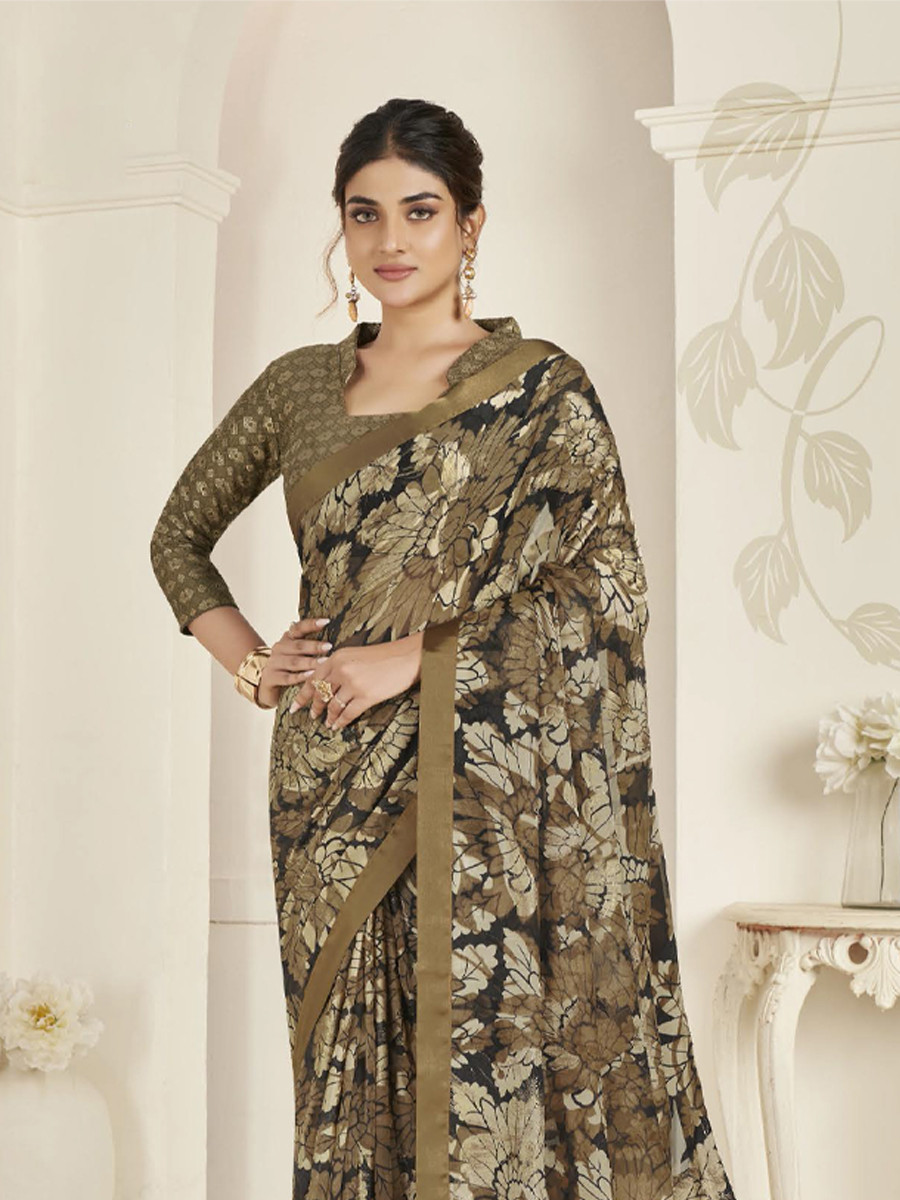 Multi Organza Printed Festival Casual Contemporary Saree