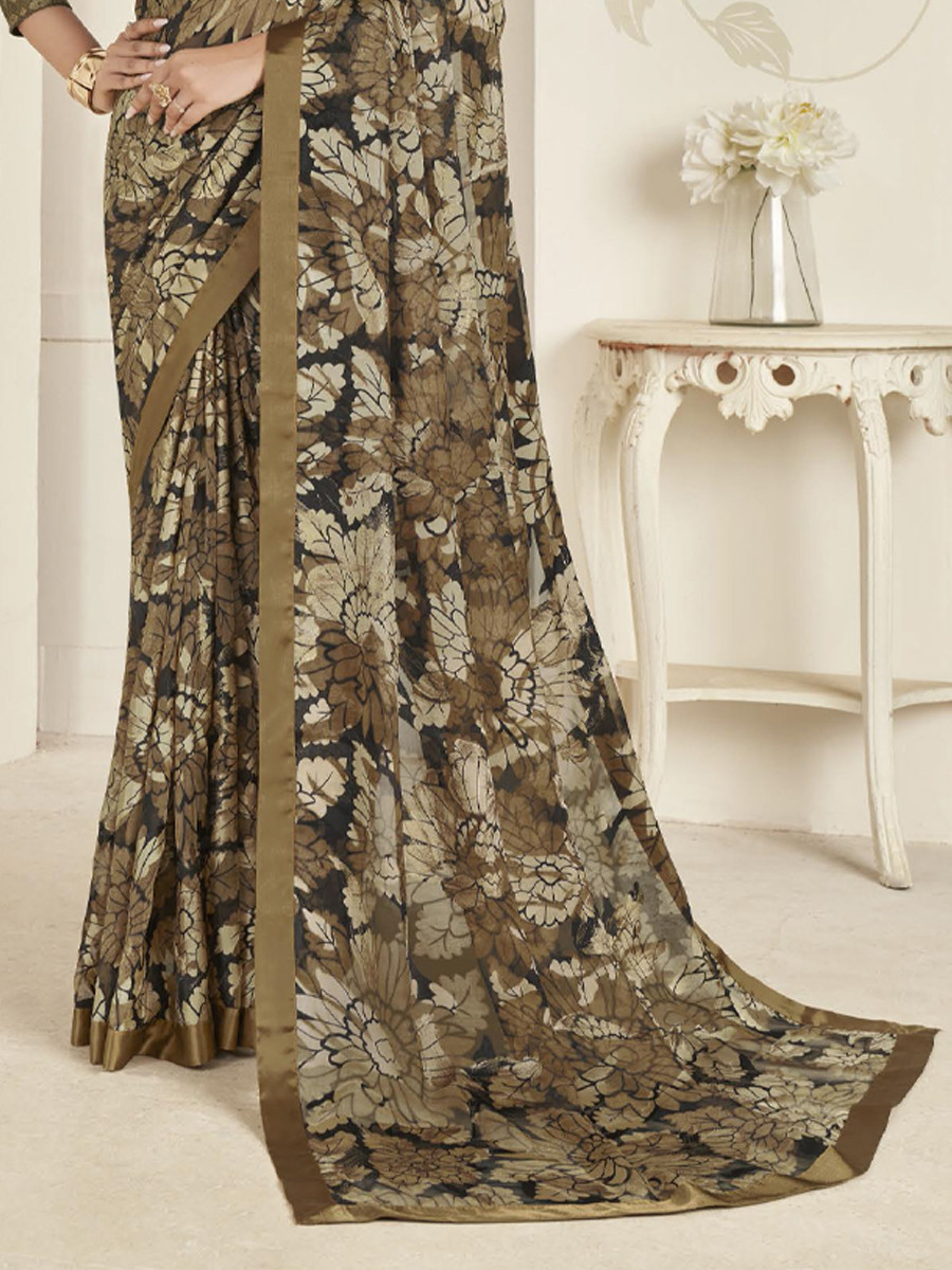 Multi Organza Printed Festival Casual Contemporary Saree