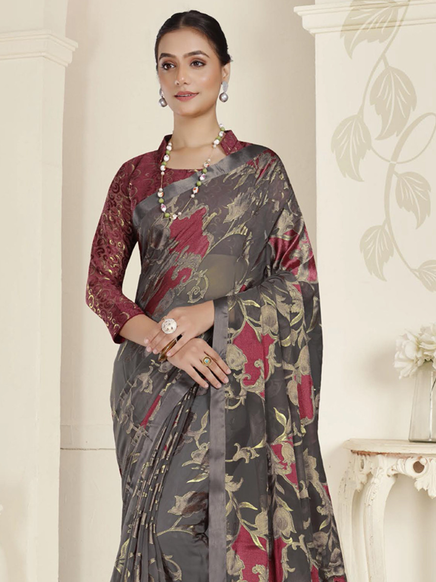 Multi Organza Printed Festival Casual Contemporary Saree