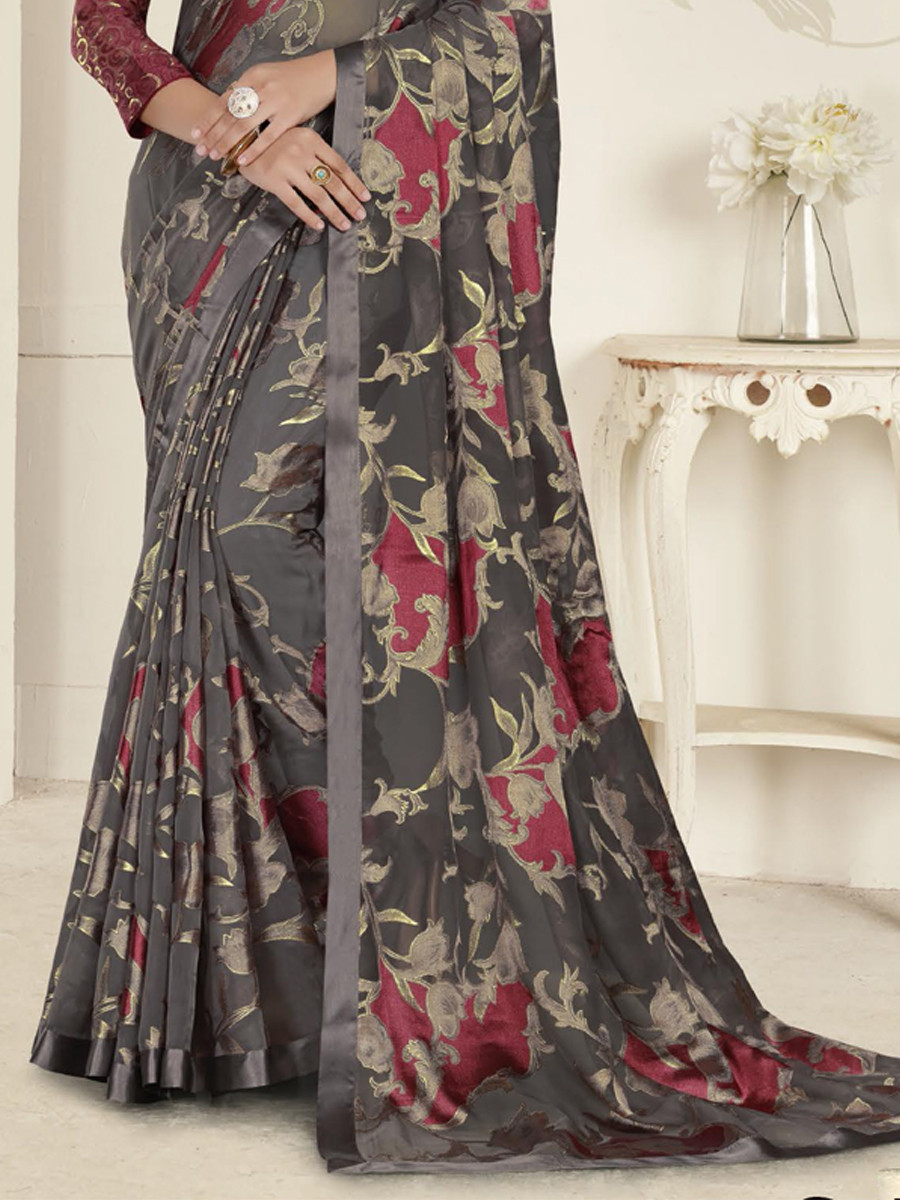 Multi Organza Printed Festival Casual Contemporary Saree