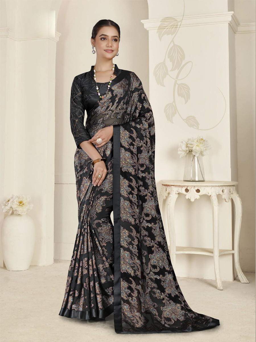 Multi Organza Printed Festival Casual Contemporary Saree