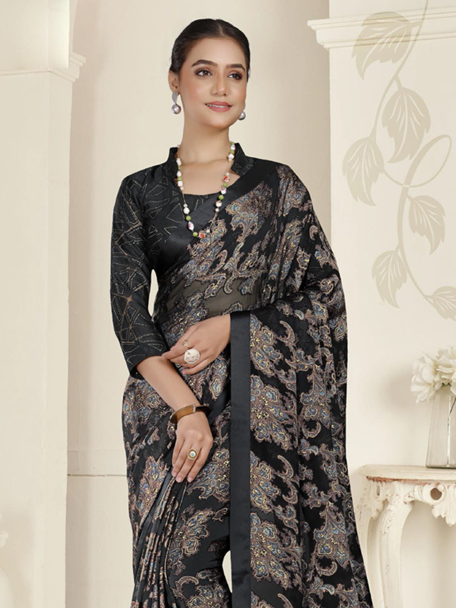 Multi Organza Printed Festival Casual Contemporary Saree