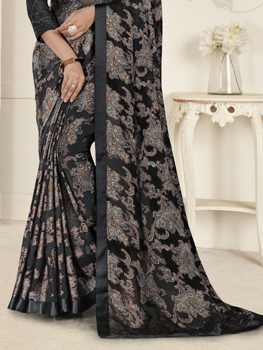 Multi Organza Printed Festival Casual Contemporary Saree