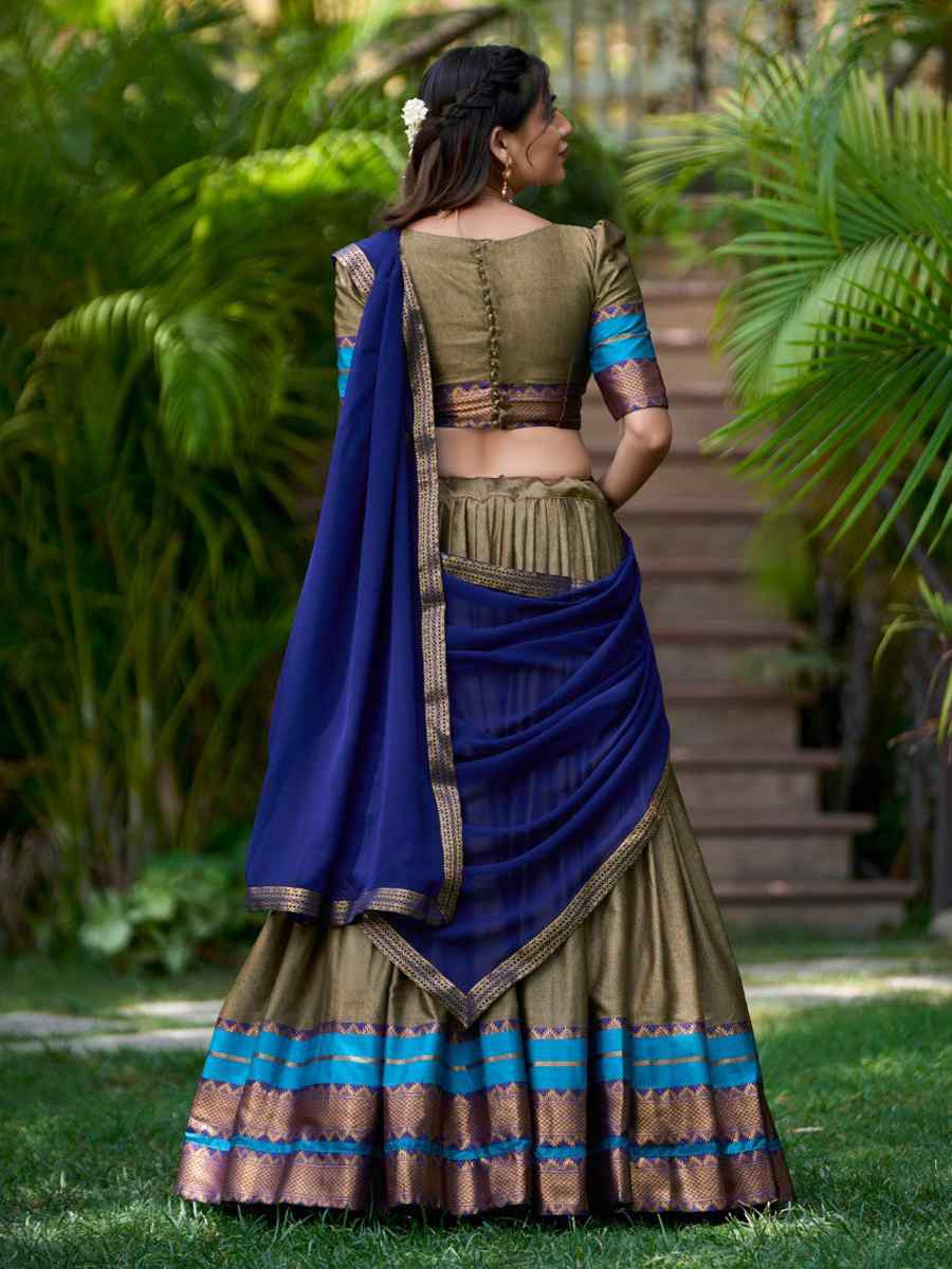 Multi Poly Cotton Zari Festival Mehendi Traditional Lehenga Choli