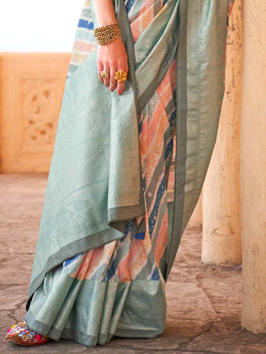 Multi Poly Viscose Silk Handwoven Festival Wedding Heavy Border Saree