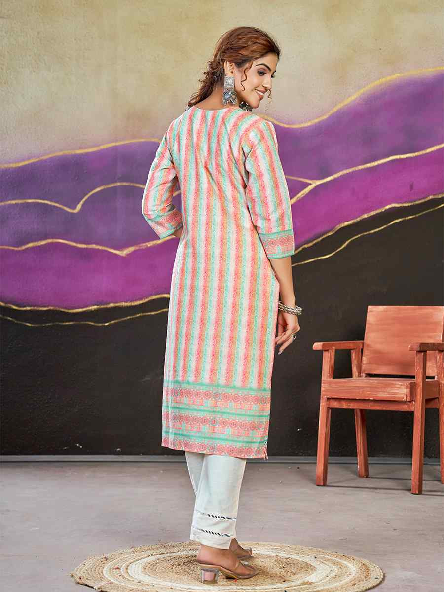 Multi Polycotton Printed Festival Casual Kurti