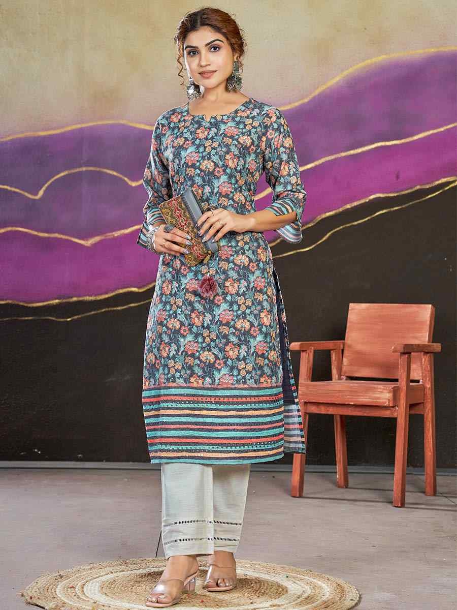 Multi Polycotton Printed Festival Casual Kurti