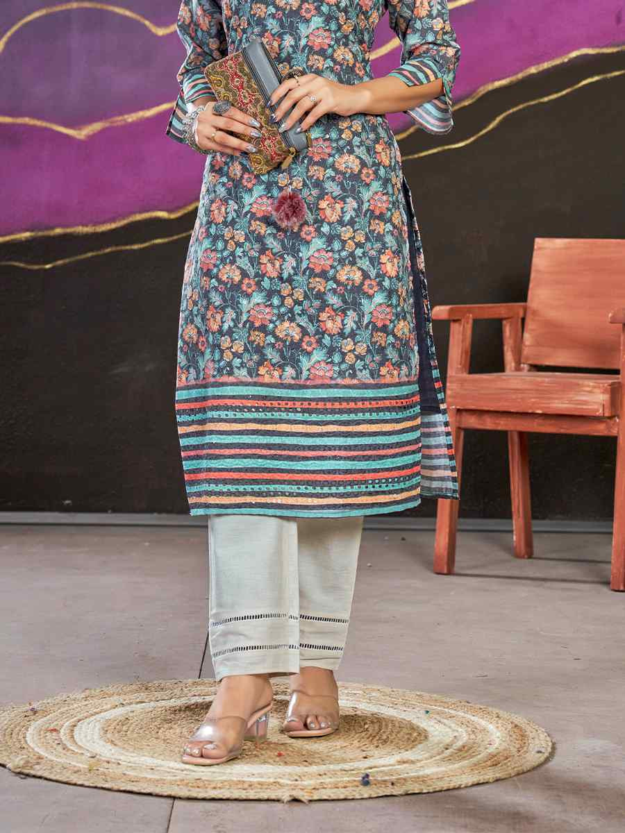 Multi Polycotton Printed Festival Casual Kurti