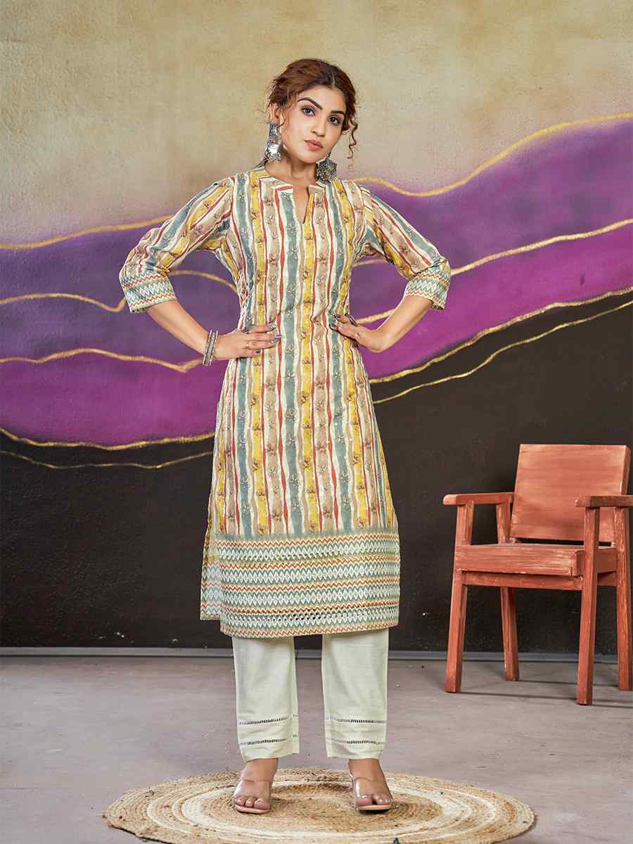 Multi Polycotton Printed Festival Casual Kurti