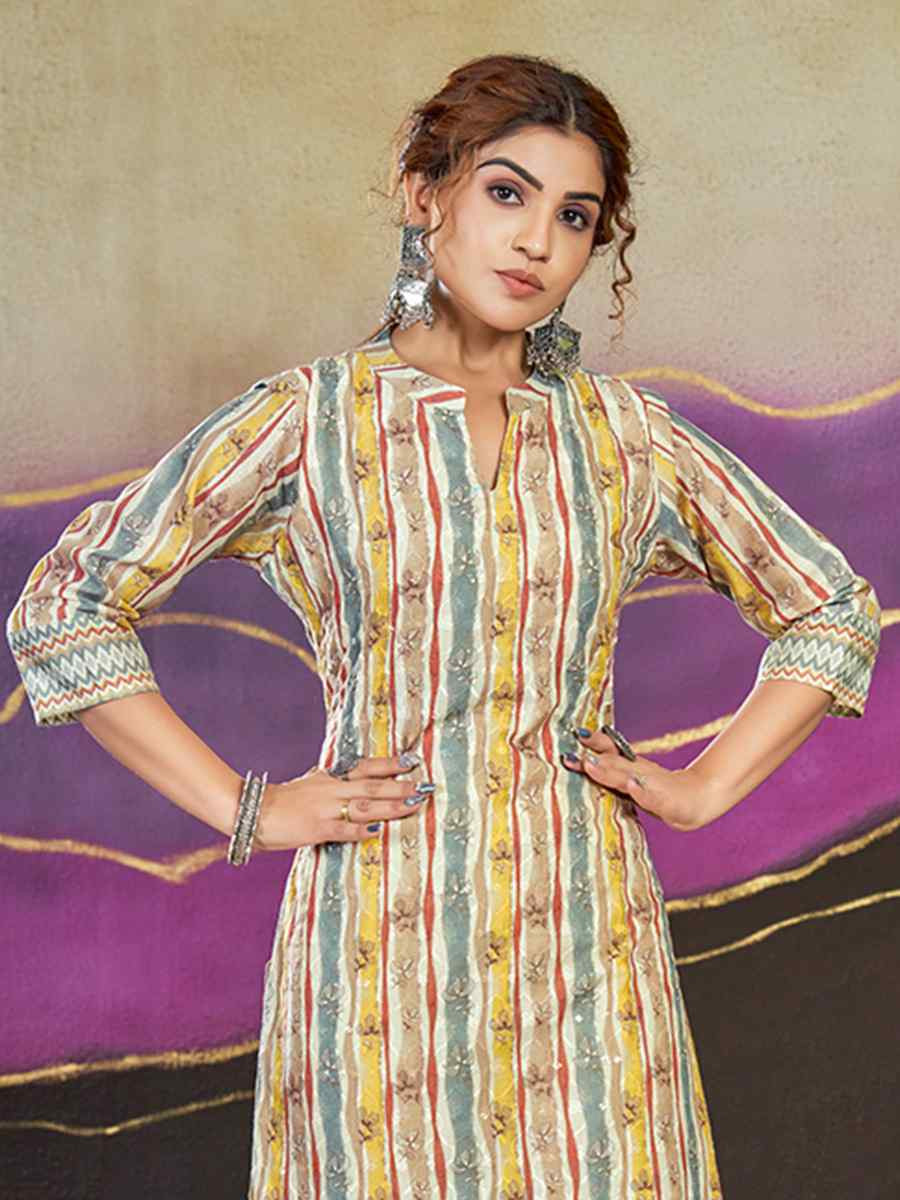 Multi Polycotton Printed Festival Casual Kurti