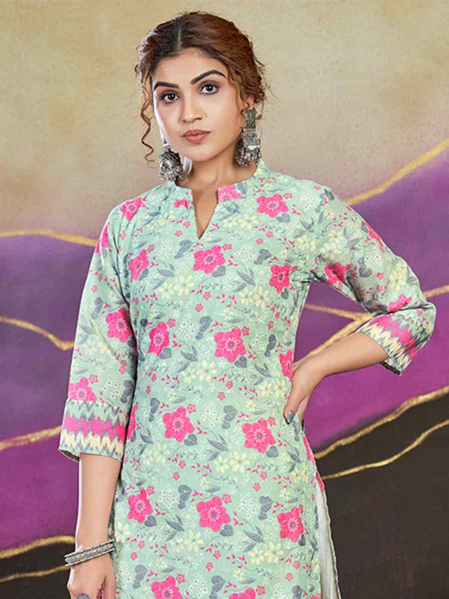 Multi Polycotton Printed Festival Casual Kurti